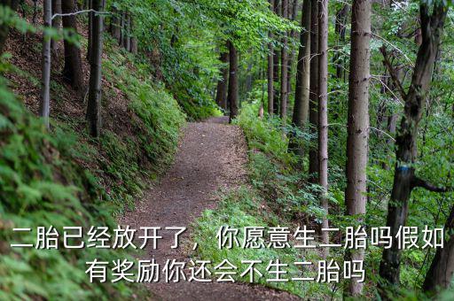 二胎已經(jīng)放開了，你愿意生二胎嗎假如有獎(jiǎng)勵(lì)你還會(huì)不生二胎嗎