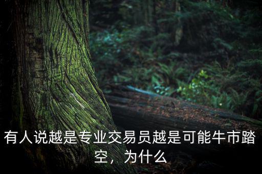 有人說越是專業(yè)交易員越是可能牛市踏空，為什么
