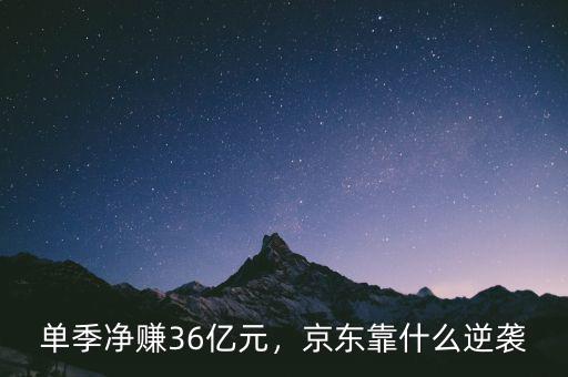單季凈賺36億元，京東靠什么逆襲