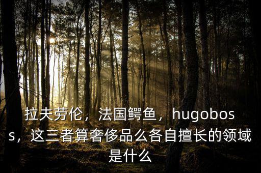 拉夫勞倫，法國鱷魚，hugoboss，這三者算奢侈品么各自擅長的領(lǐng)域是什么