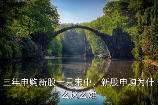 三年申購新股一只未中，新股申購為什么這么難