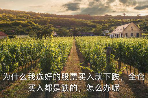為什么我選好的股票買入就下跌，全倉買入都是跌的，怎么辦呢