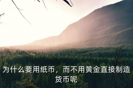 為什么要用紙幣，而不用黃金直接制造貨幣呢