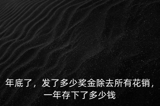 年底了，發(fā)了多少獎金除去所有花銷，一年存下了多少錢