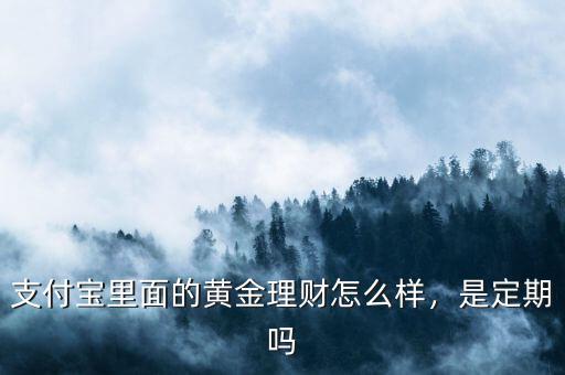 支付寶里面的黃金理財怎么樣，是定期嗎