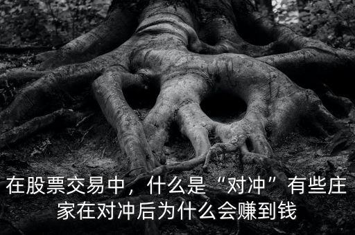 在股票交易中，什么是“對沖”有些莊家在對沖后為什么會賺到錢