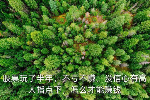 股票玩了半年，不虧不賺，沒(méi)信心有高人指點(diǎn)下，怎么才能賺錢