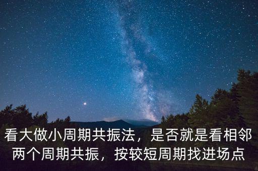 看大做小周期共振法，是否就是看相鄰兩個周期共振，按較短周期找進(jìn)場點