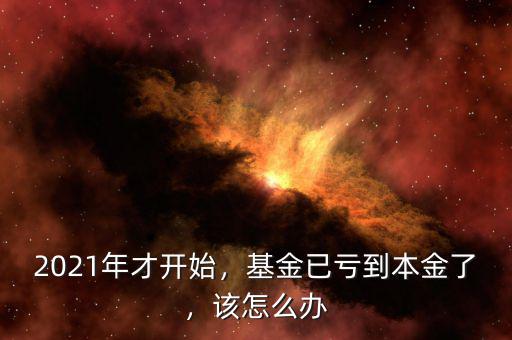 2021年才開始，基金已虧到本金了，該怎么辦