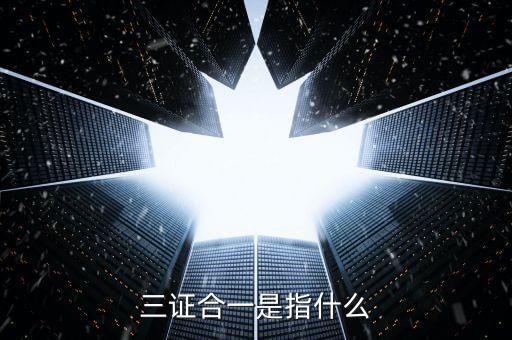 變更三證合一是什么意思，三證合一是指什么