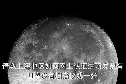 請教上海地區(qū)如何網(wǎng)上認(rèn)證進項發(fā)票有U棒沒有掃描儀就一張