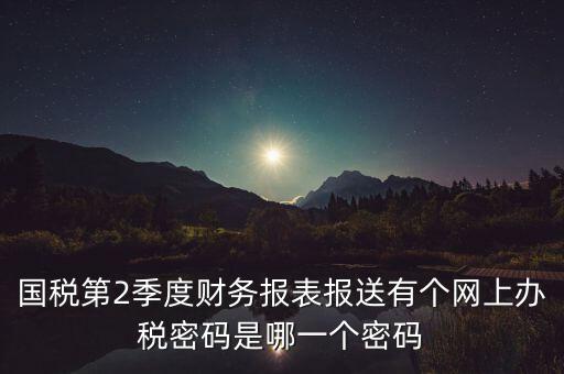 國稅第2季度財(cái)務(wù)報(bào)表報(bào)送有個(gè)網(wǎng)上辦稅密碼是哪一個(gè)密碼