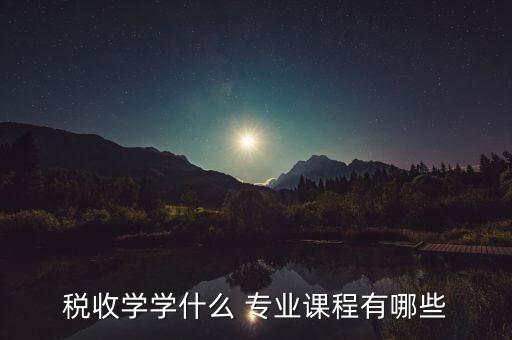 稅收學(xué) 什么專業(yè)好，稅收學(xué)專業(yè)學(xué)什么