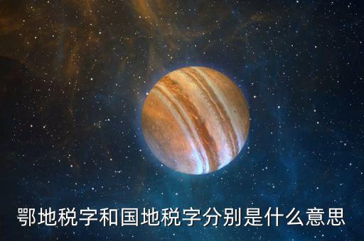 武國稅和鄂國稅有什么區(qū)別，鄂地稅字和國地稅字分別是什么意思