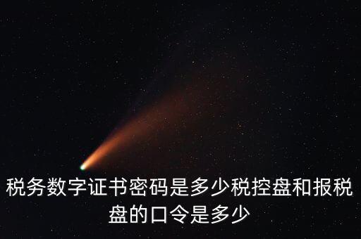 新報(bào)稅盤(pán)密碼是什么，稅務(wù)數(shù)字證書(shū)密碼是多少稅控盤(pán)和報(bào)稅盤(pán)的口令是多少