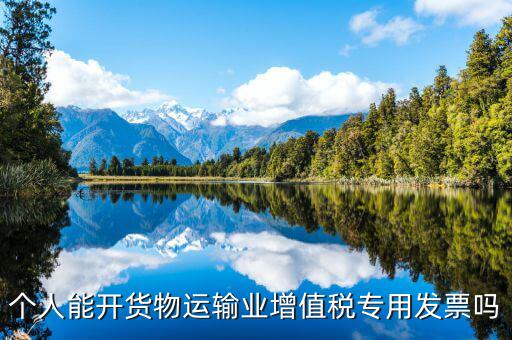 個(gè)人能開(kāi)貨物運(yùn)輸業(yè)增值稅專(zhuān)用發(fā)票嗎