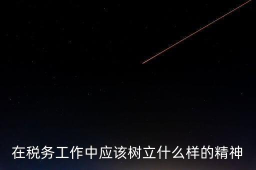 樹立國(guó)稅人什么形象，在稅務(wù)工作中應(yīng)該樹立什么樣的精神