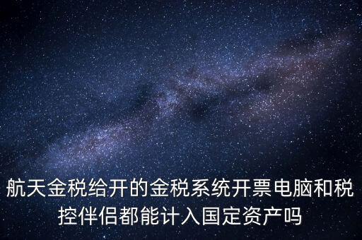 航天金稅給開的金稅系統(tǒng)開票電腦和稅控伴侶都能計入國定資產(chǎn)嗎