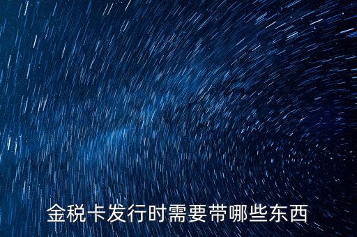 首次去發(fā)行金稅卡和ic卡需要帶什么資料，金稅卡發(fā)行時(shí)需要帶哪些東西