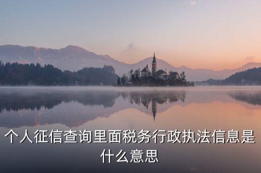稅務(wù)負(fù)面清單指什么，個人征信查詢里面稅務(wù)行政執(zhí)法信息是什么意思