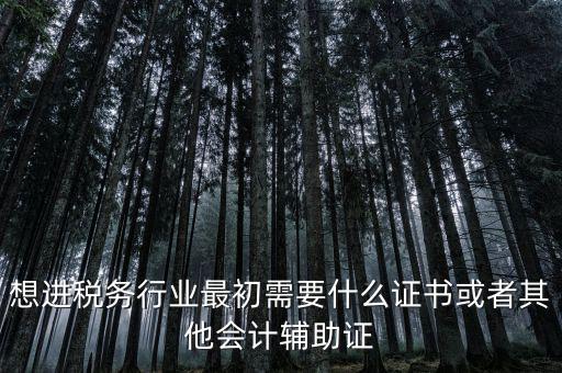 進稅務局需要什么證件，想進稅務行業(yè)最初需要什么證書