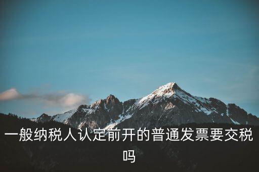 認(rèn)定前發(fā)票是什么，認(rèn)證發(fā)票提示提交發(fā)票為認(rèn)定前發(fā)票我們早就是一般納稅人了  搜