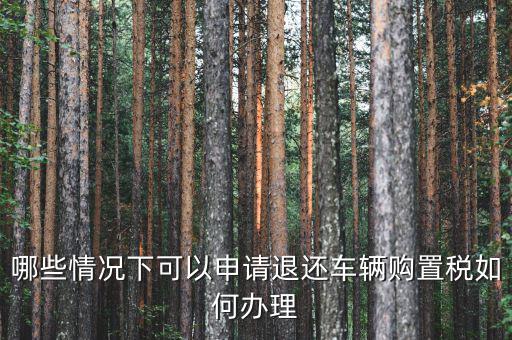 機(jī)動(dòng)車(chē)退稅要什么資料，申請(qǐng)退還已繳的車(chē)輛購(gòu)置稅應(yīng)提供哪些資料