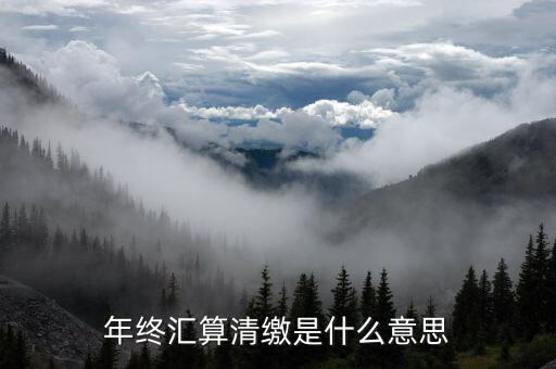 匯算清繳報了有什么用，年終匯算清繳是什么意思