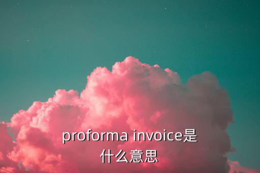 稅收營商環(huán)境是什么意思，proforma invoice是什么意思
