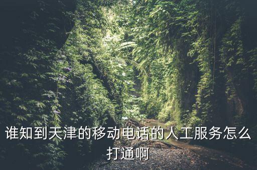 天津12366為什么打不通，誰(shuí)知到天津的移動(dòng)電話的人工服務(wù)怎么打通啊