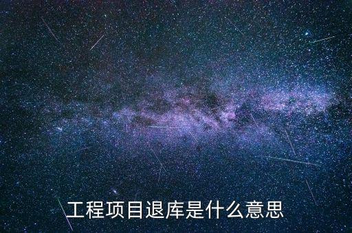 電子退庫是什么意思，工程項(xiàng)目退庫是什么意思