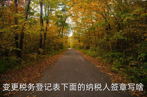 地稅申報納稅人簽章是什么意思，變更稅務(wù)登記表下面的納稅人簽章寫啥