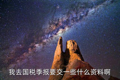 國稅季度申報(bào)需要帶什么，我去國稅季報(bào)要交一些什么資料啊
