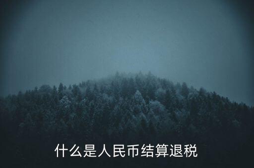 匯算結(jié)算退稅是什么，什么是人民幣結(jié)算退稅