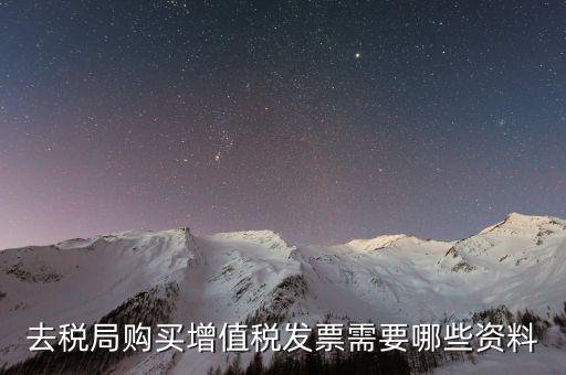 去稅局購(gòu)買(mǎi)增值稅發(fā)票需要哪些資料