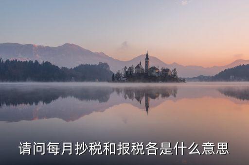 稅務(wù)催報(bào)是什么意思，請(qǐng)問每月抄稅和報(bào)稅各是什么意思