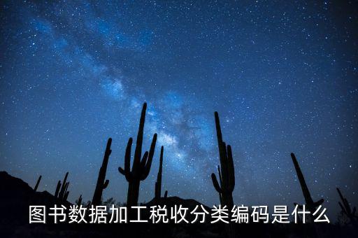 圖書(shū)數(shù)據(jù)加工稅收分類編碼是什么