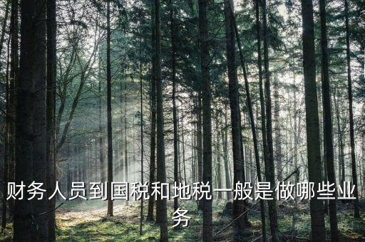 國稅地稅有什么工作，地稅工作人員有哪些職務