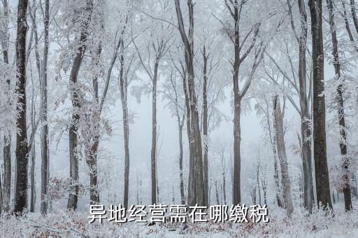 什么經(jīng)營要在異地納稅，外出經(jīng)營異地納稅