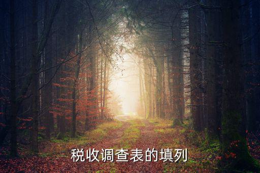 為什么要填稅收調(diào)查表，全國稅收調(diào)查表說明