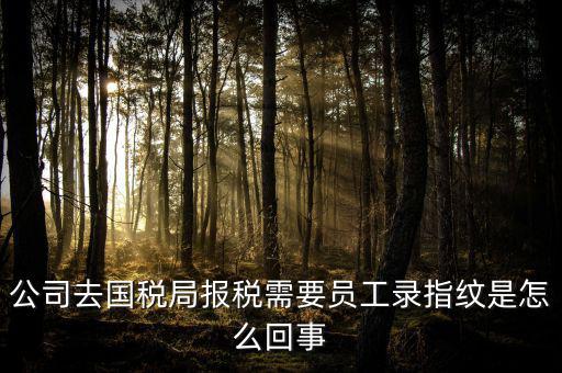 稅務(wù)局采集指紋干什么，指紋采集器是干什么用的