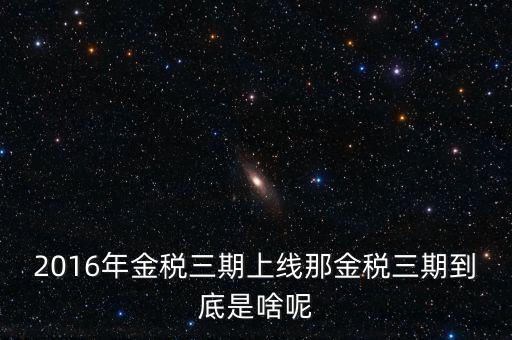 金稅三期登錄密碼是什么，金稅三期是什么意思
