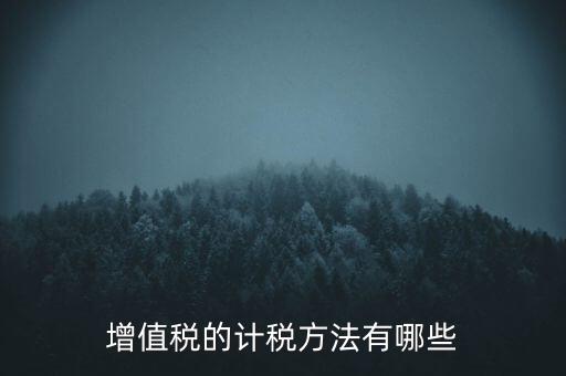 什么是計稅方式，增值稅的計稅方法有哪些