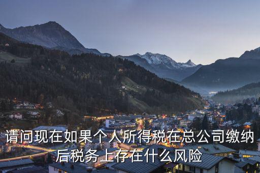 個人所得稅有什么風(fēng)險，個人所得稅繳納風(fēng)險有哪些