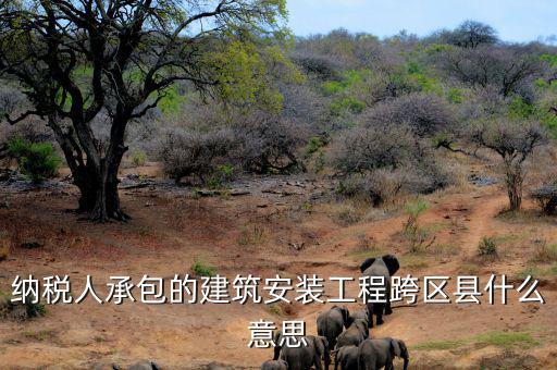 納稅人跨縣 市 區(qū) 是指什么，納稅人承包的建筑安裝工程跨區(qū)縣什么意思
