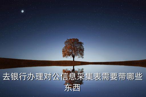 廣東實名信息采集需要什么資料，去銀行辦理對公信息采集表需要帶哪些東西