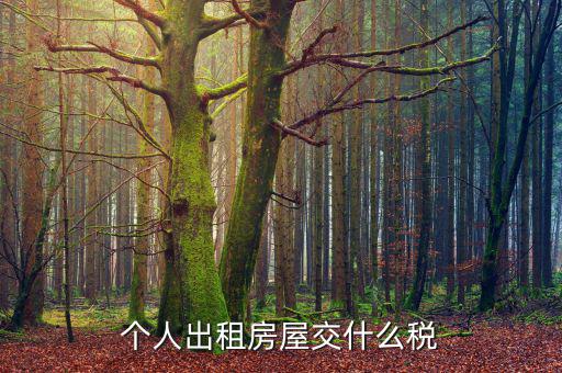 房屋出租稅是什么，房屋出租要繳什么稅啊稅率又是多少