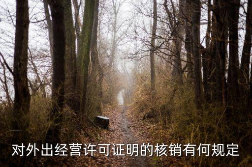 外經(jīng)證核銷包括什么，對(duì)外出經(jīng)營(yíng)許可證明的核銷有何規(guī)定