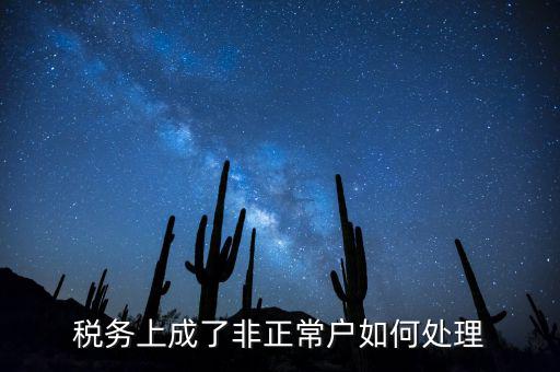 稅務(wù)上成了非正常戶(hù)如何處理