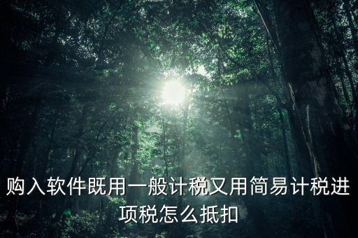 簡易計稅如何抵扣進項稅，簡易征收的一般納稅人可以抵扣進項稅嗎